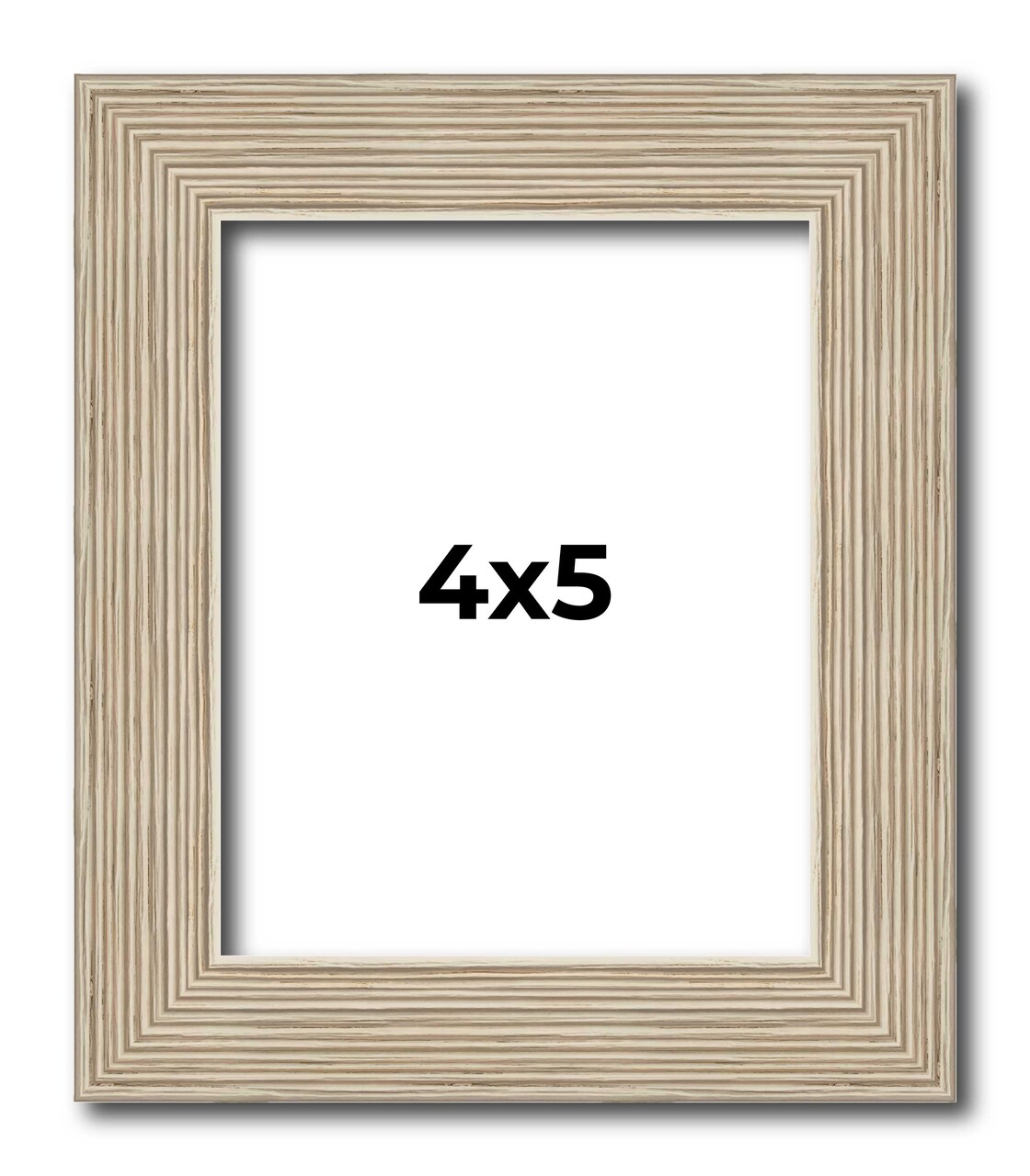 4x5 Thin Barnwood Picture Frame with UV-Resistant Acrylic & Acid Free Backing, Available in 2 Paint Finishes - Grey and Black